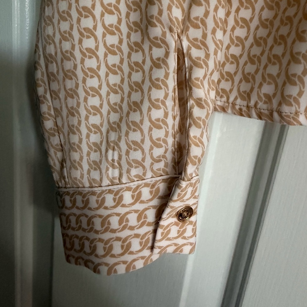 Michael Kors Beige Patterned Shirt - image 4